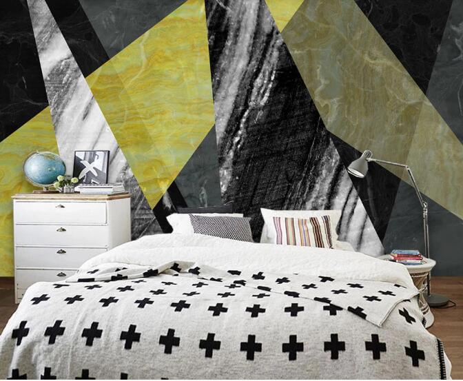 3D Black Triangle WC1065 Wall Murals