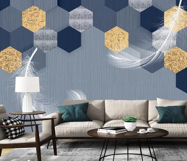 3D Transparent Feather WC2592 Wall Murals