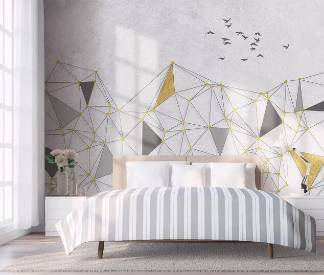 3D Golden Triangle WC1466 Wall Murals