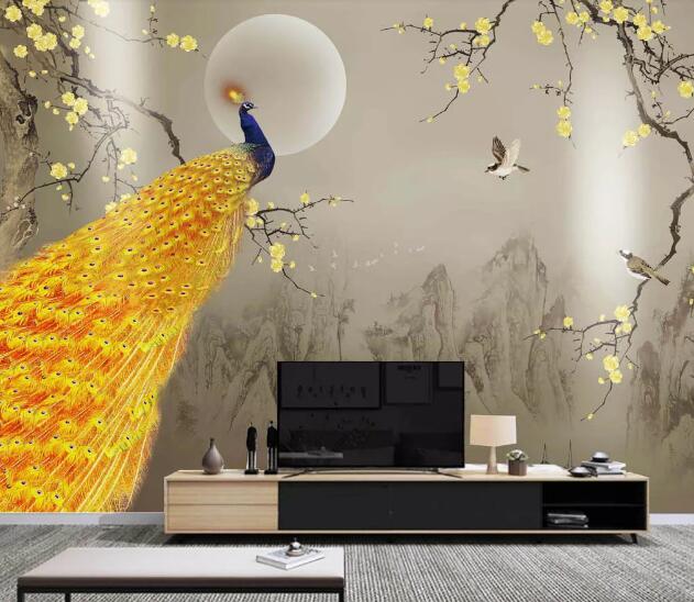 3D Golden Butterfly WC1885 Wall Murals