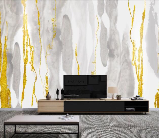 3D Gold Foil Pattern WC1857 Wall Murals