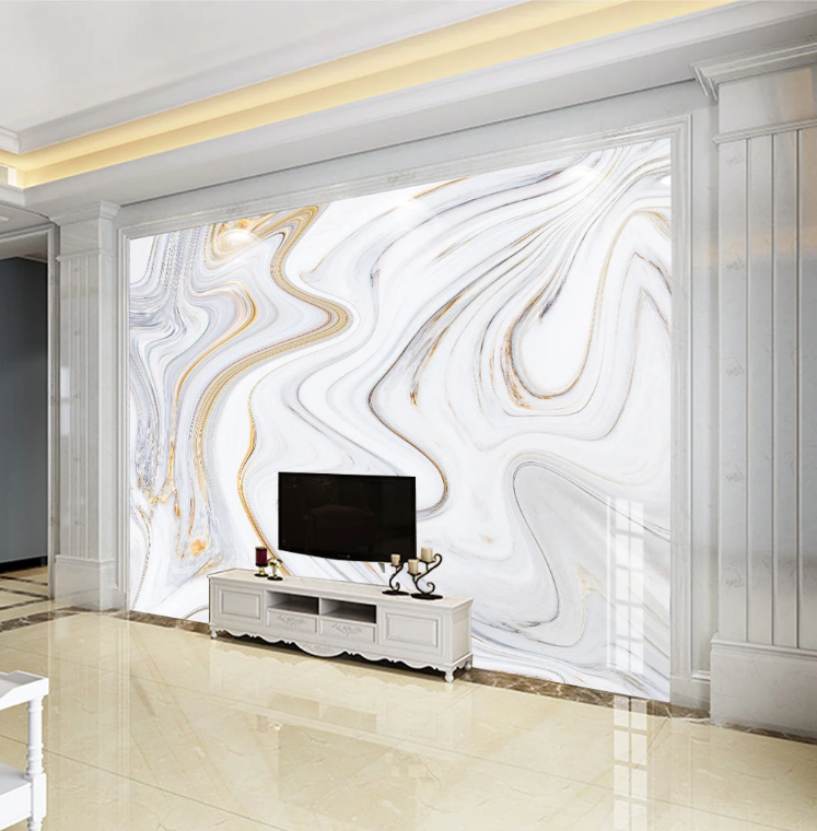 3D Silver Current WC651 Wall Murals