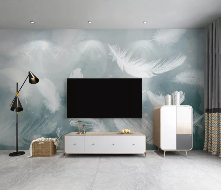 3D Feather Down WC2654 Wall Murals