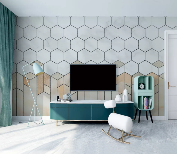 3D Yellow Diamond WC2532 Wall Murals