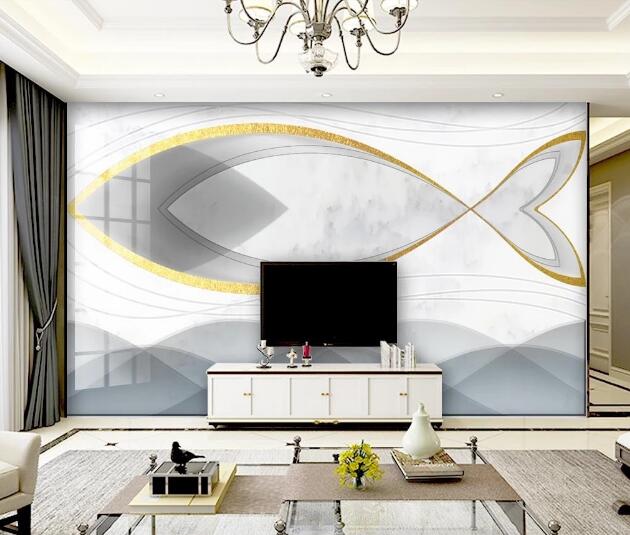 3D Fish Shape WC2398 Wall Murals
