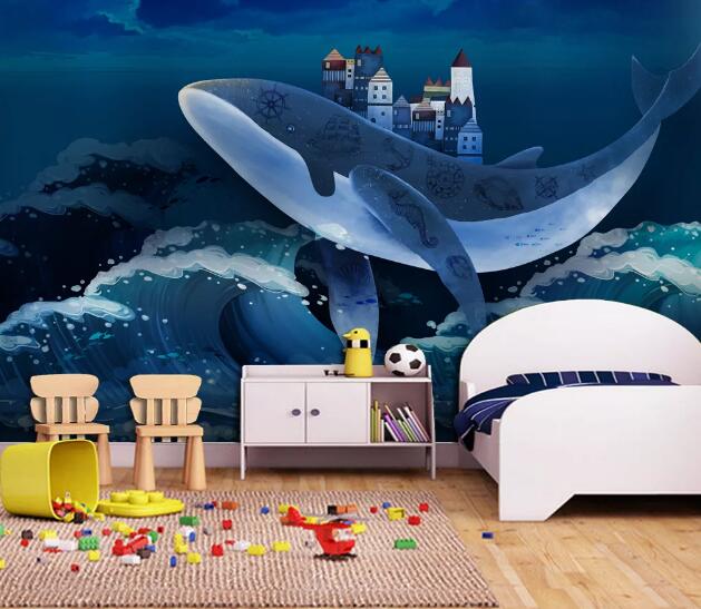 3D Whale House WC1826 Wall Murals
