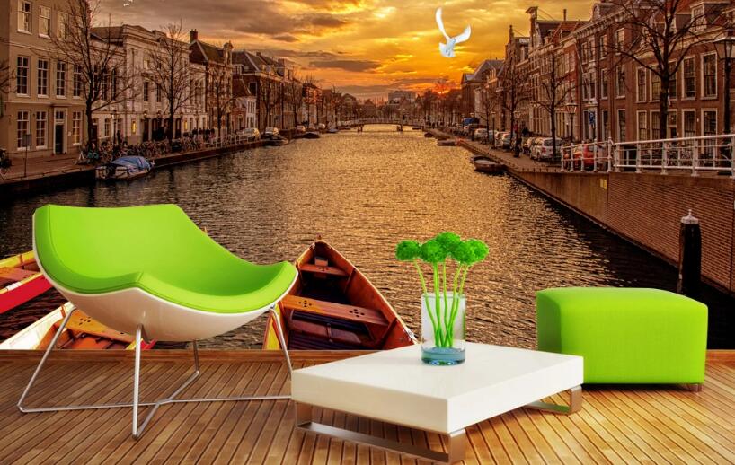 3D Pigeon Venice WC313 Wall Murals