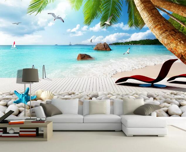 3D Shell Stones WC230 Wall Murals
