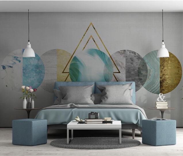 3D Round Marble WC1037 Wall Murals