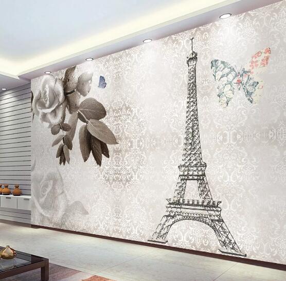 3D Tower Rose WC222 Wall Murals