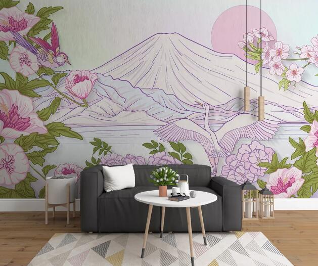 3D Peach Blossom WC1293 Wall Murals