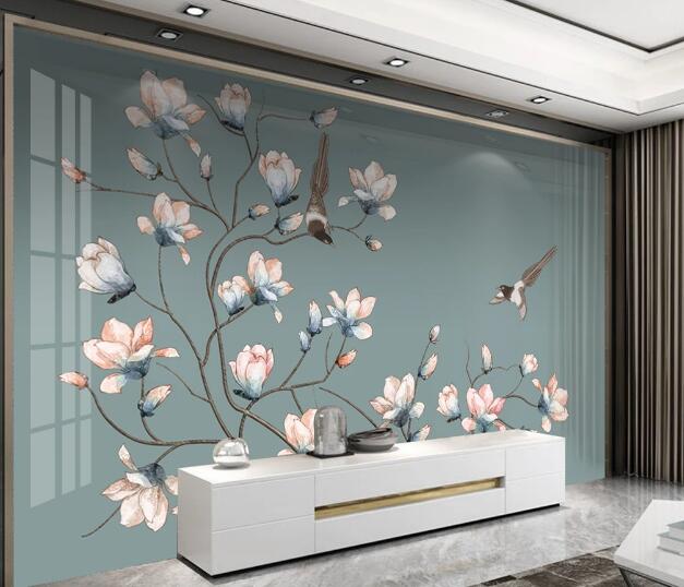 3D Swallow Fragrance WC2674 Wall Murals