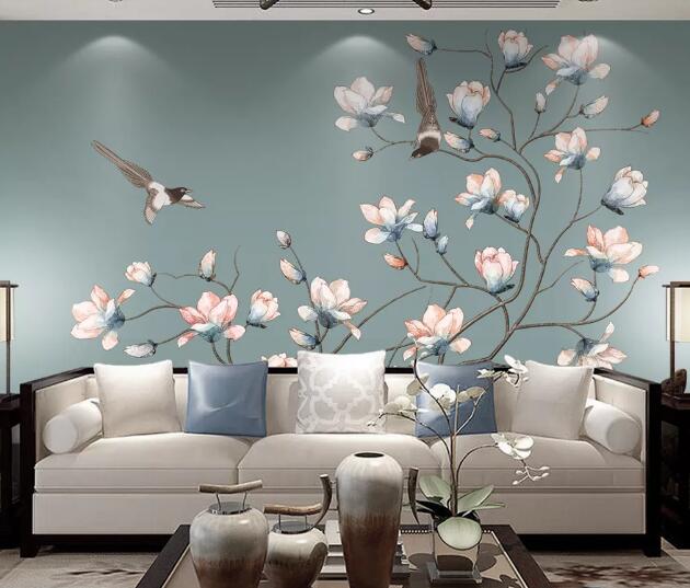 3D Swallow Fragrance WC2674 Wall Murals