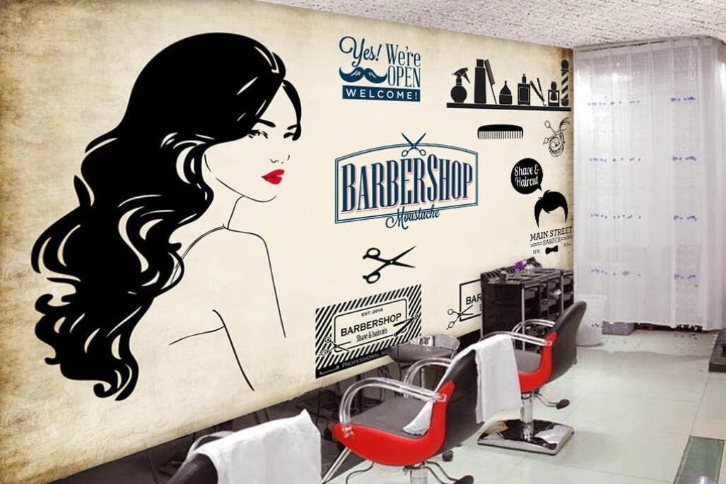 3D Girl On Fire 1559 Wall Murals