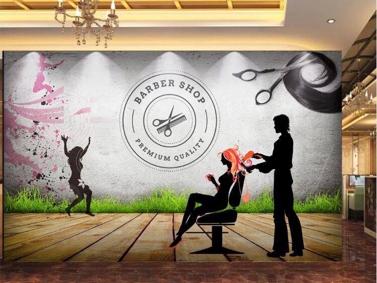 3D Pink Hair 1529 Wall Murals