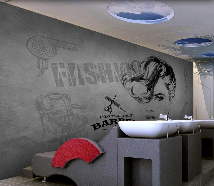 3D Perm Curly Hair 1590 Wall Murals