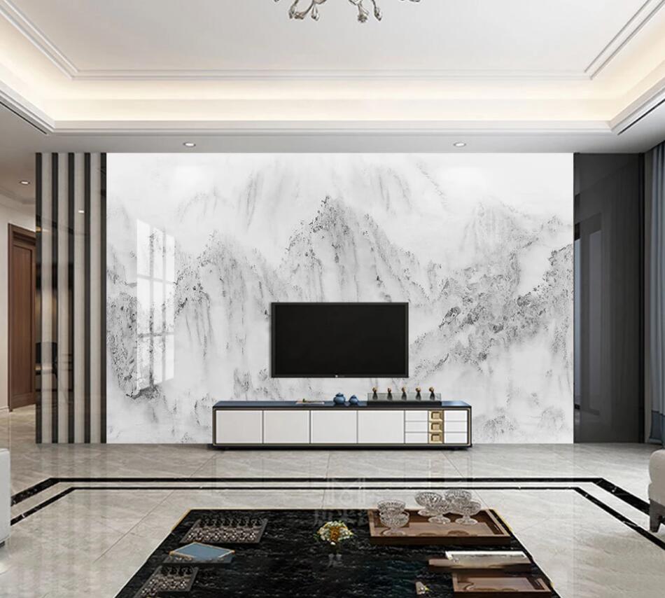 3D The Outline Of The Light Ink Mountain 1741 Wall Murals