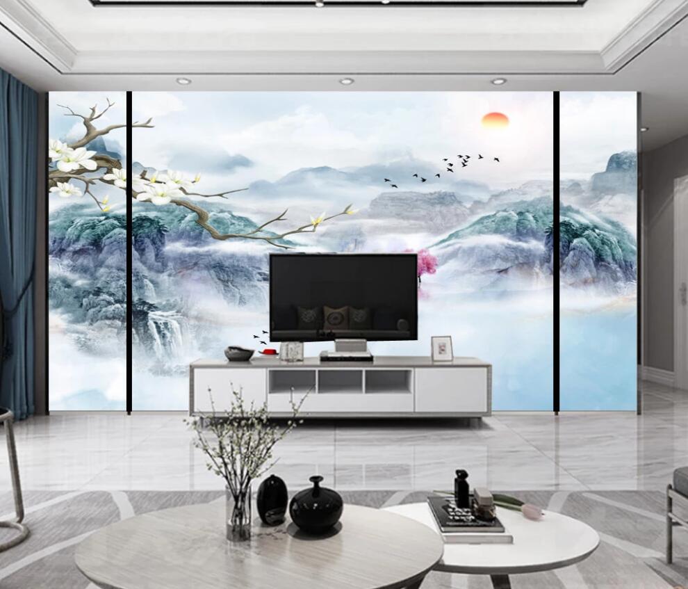 3D Blue Fantasy Wonderland 1706 Wall Murals