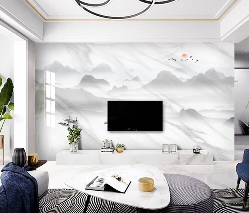 3D Elegant Light Shadow White 1680 Wall Murals