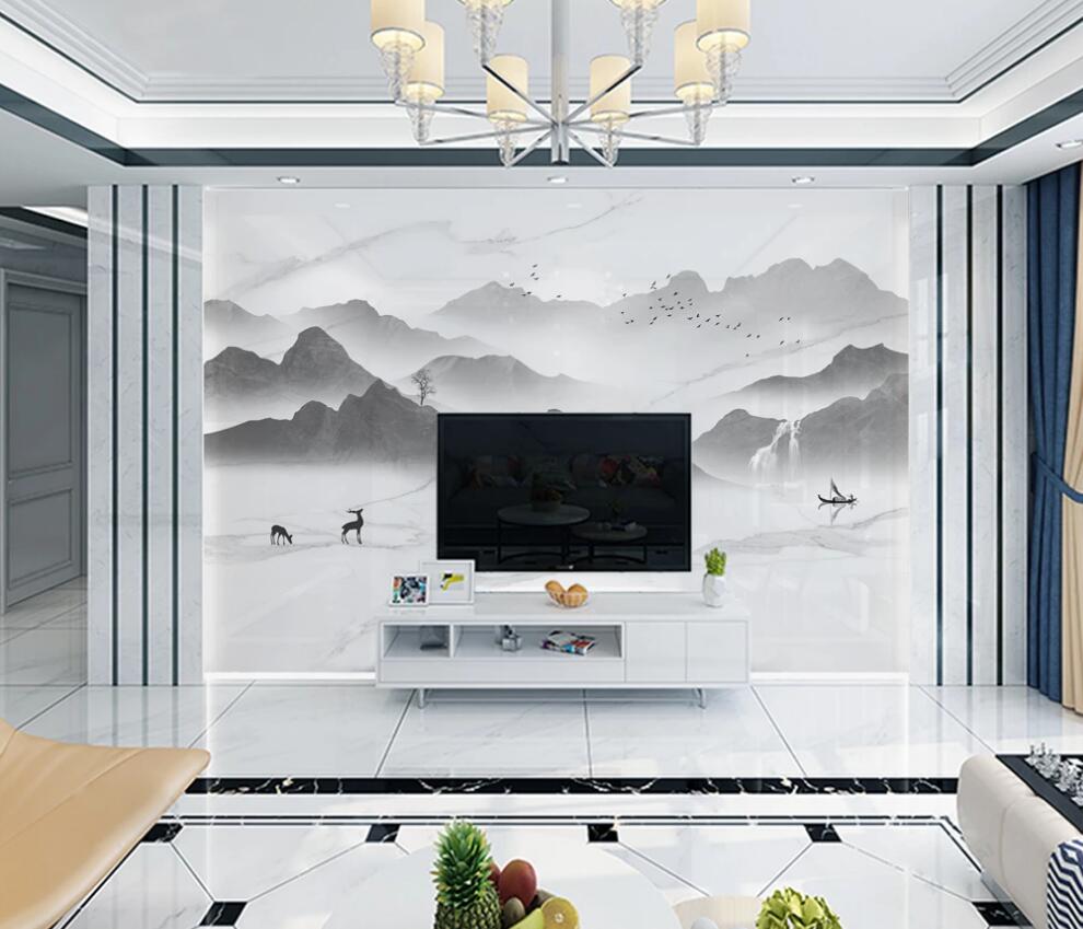 3D The Ink Color In The Distance 1671 Wall Murals