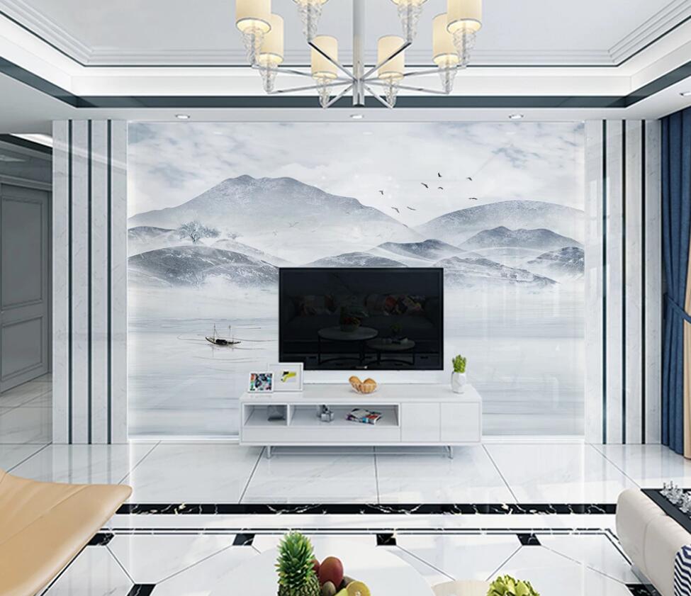 3D Blue Haziness In The Distance 1669 Wall Murals