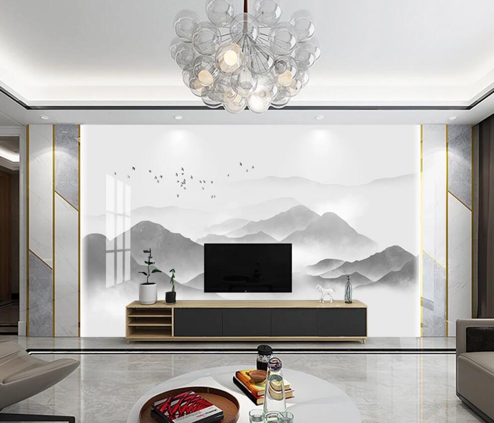 3D High And Low Mountains 1639 Wall Murals