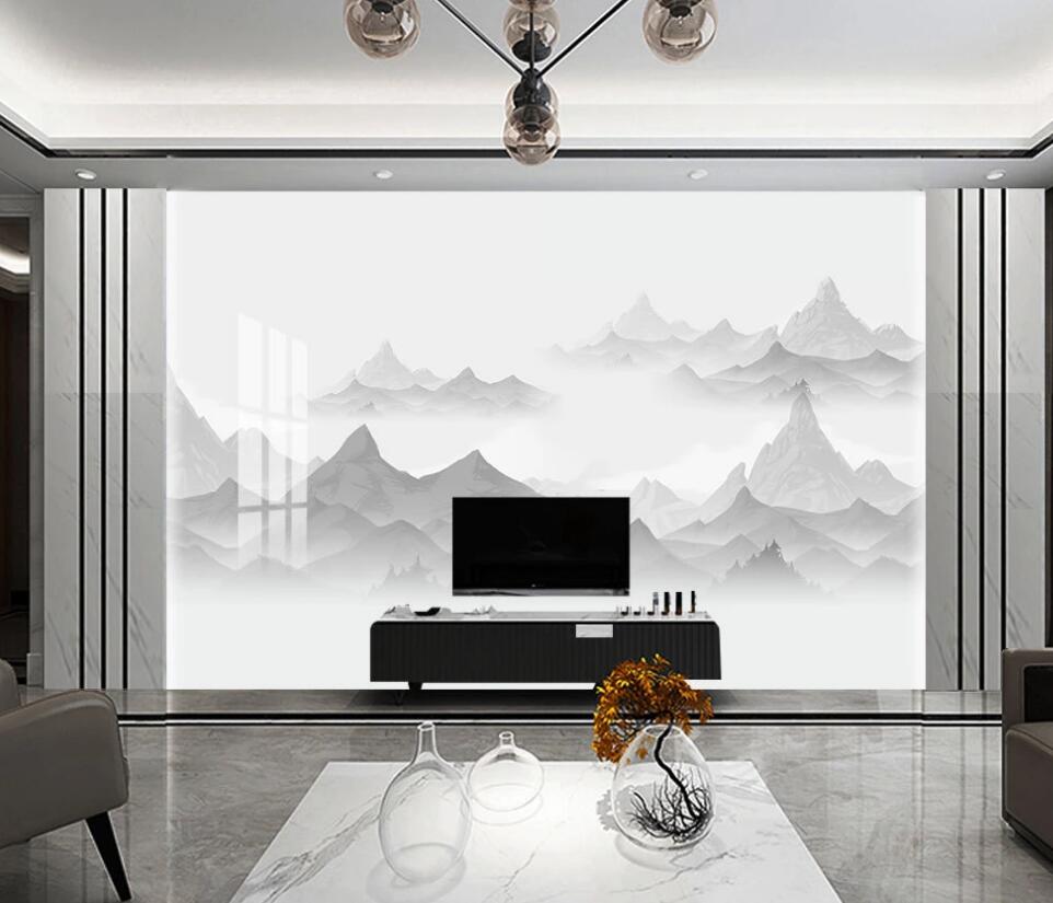 3D Rolling Peaks 1607 Wall Murals