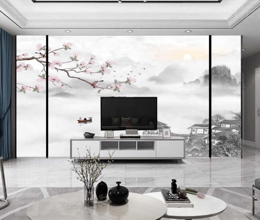3D A Moment Of Pastel Plum 1464 Wall Murals