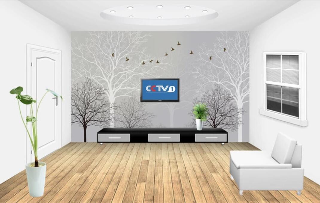3D Black And White Withered Trees 1122 Wall Murals