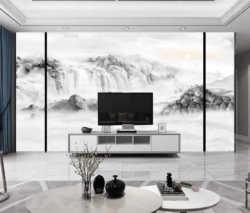 3D Mountains In The Distance 1460 Wall Murals