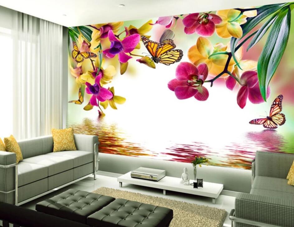 3D Full-bodied Flowers And Butterflies 1108 Wall Murals