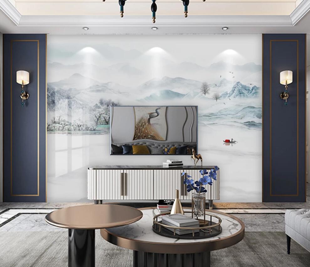 3D Faint Hazy Landscape 1442 Wall Murals