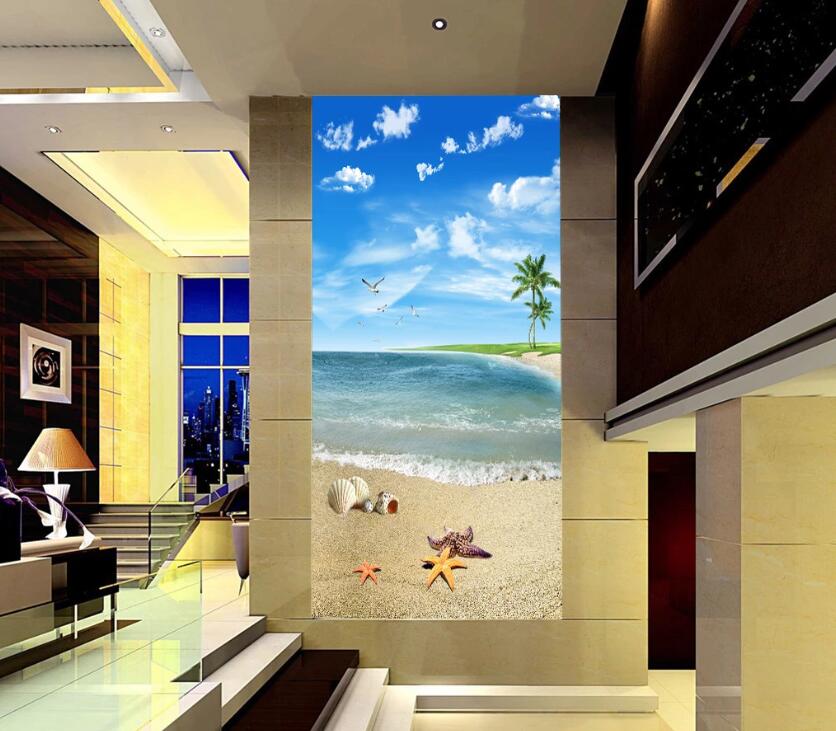 3D Clean Air And Beach 1230 Wall Murals
