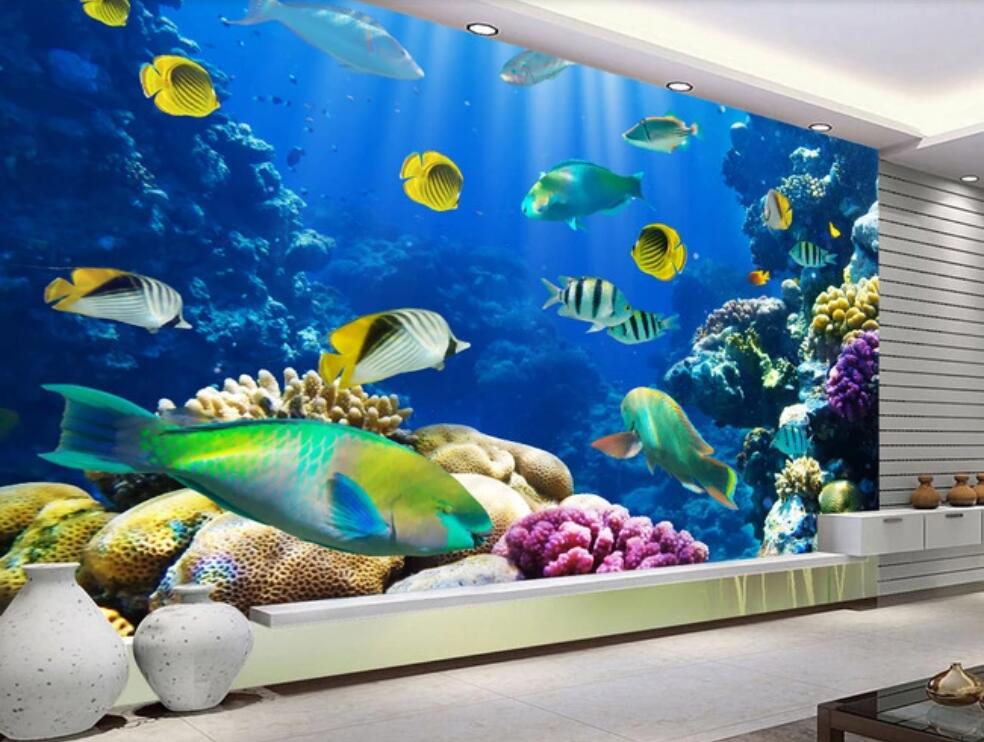 3D Free Fish Under The Sea 1096 Wall Murals