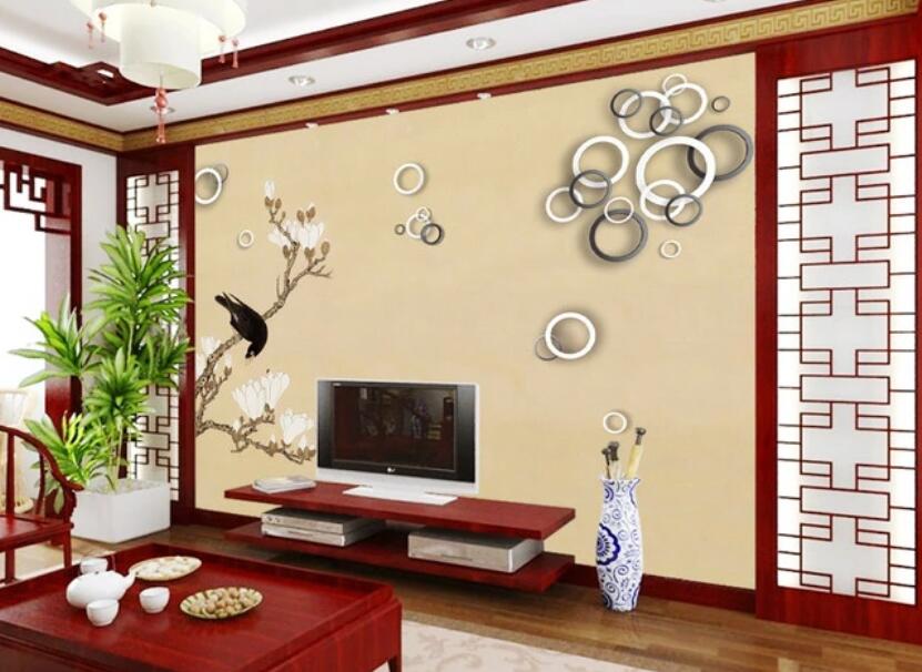 3D Spring Branch Bird 1073 Wall Murals