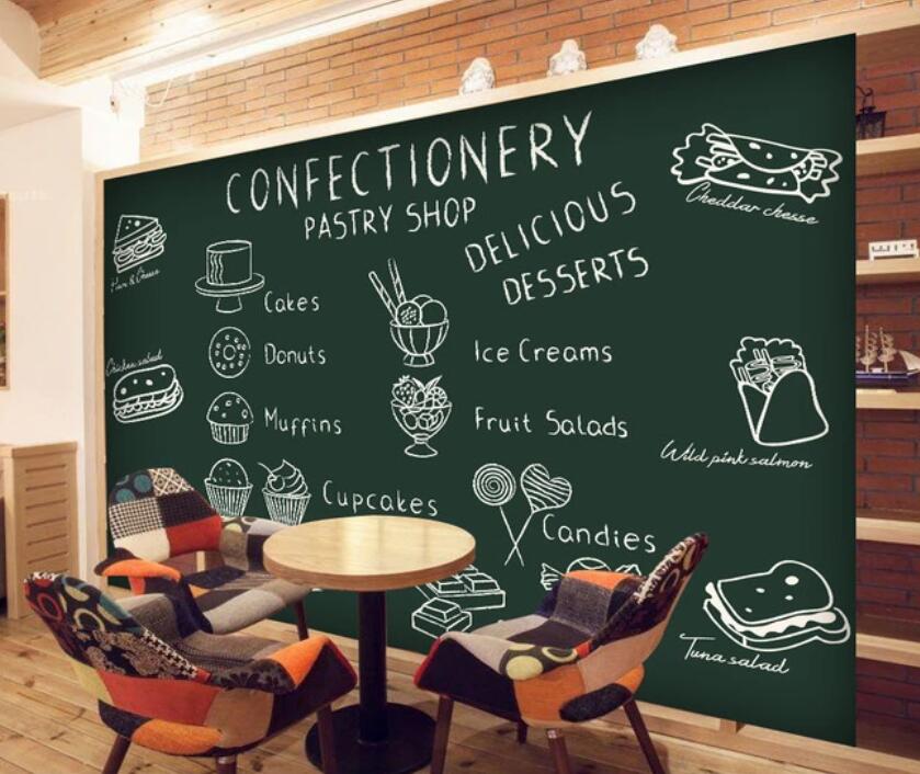 3D Chalk Painting Food 1112 Wall Murals