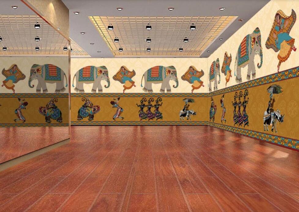 3D Arranged Elephants 1132 Wall Murals