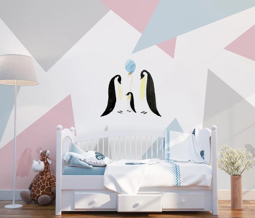 3D Penguin Family 1869 Wall Murals