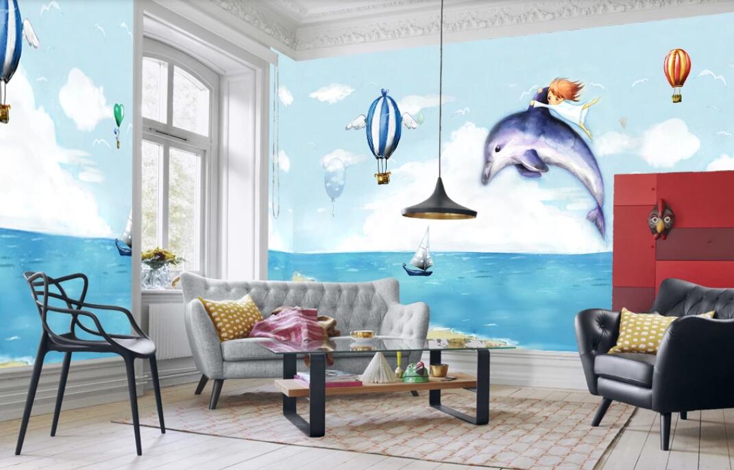3D Dream Blue Ocean 1821 Wall Murals
