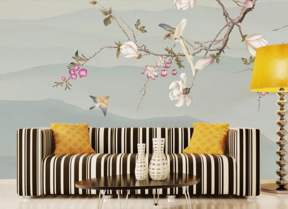 3D The Stretch Of Elegant Flowers 1865 Wall Murals