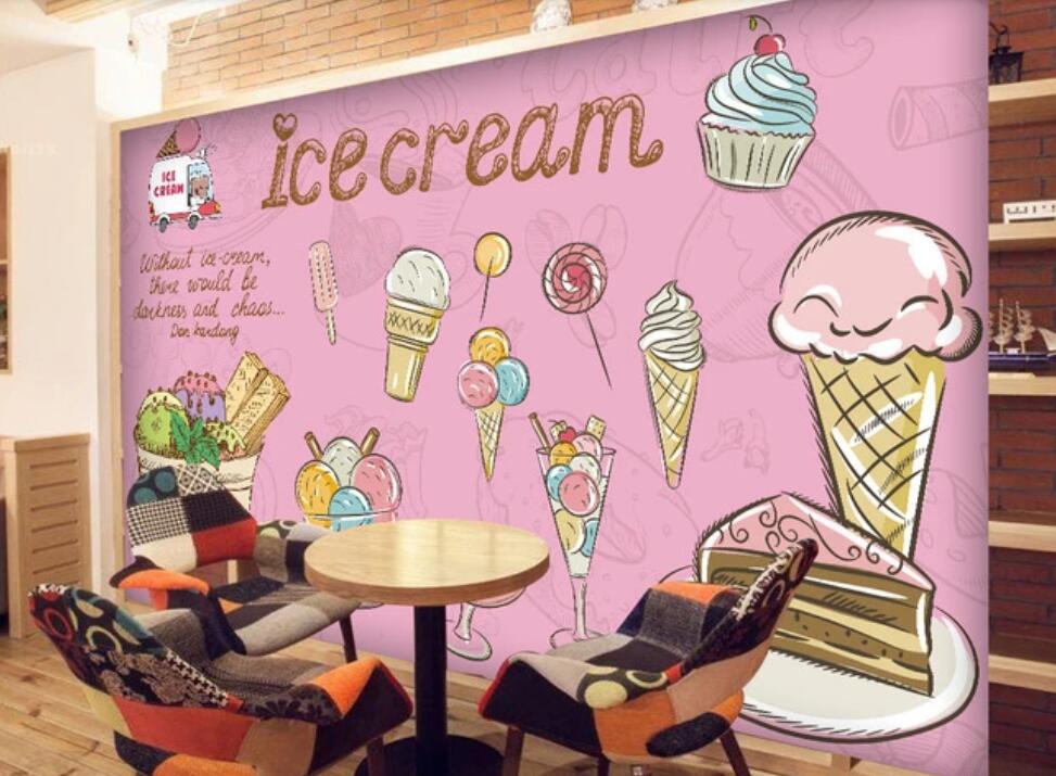 3D Sweet Ice Cream 1803 Wall Murals