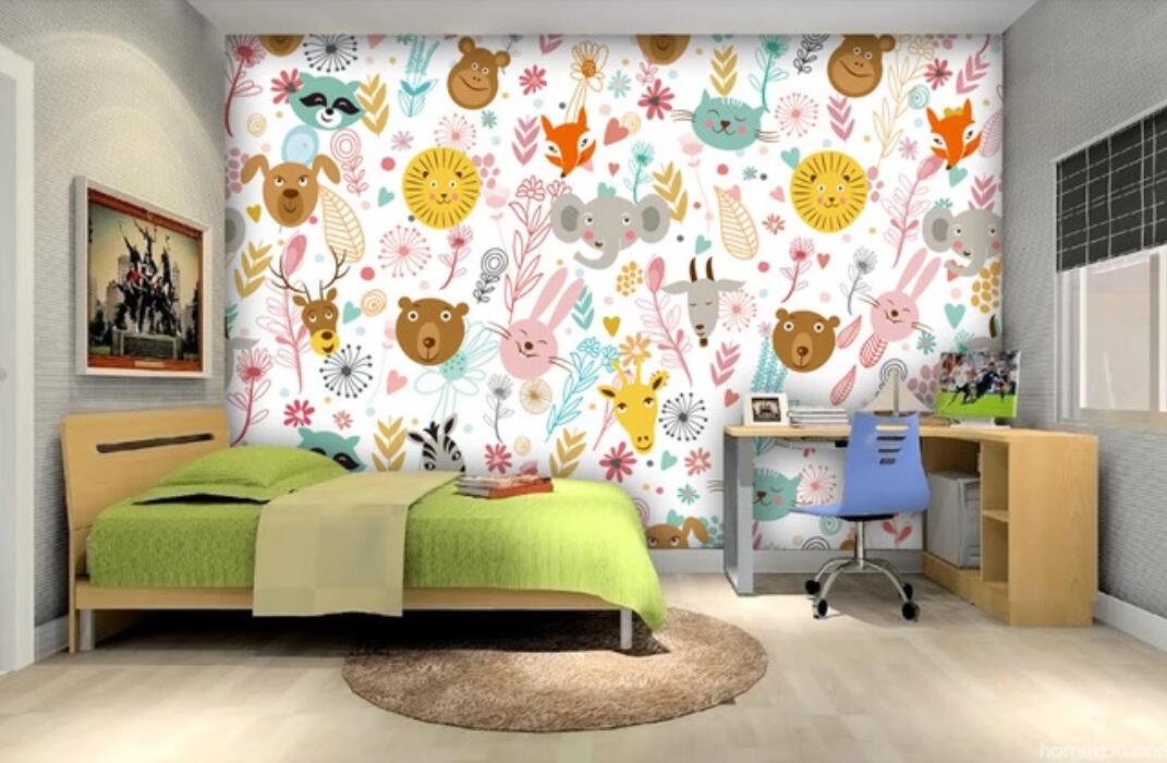 3D Cute Animals 1813 Wall Murals