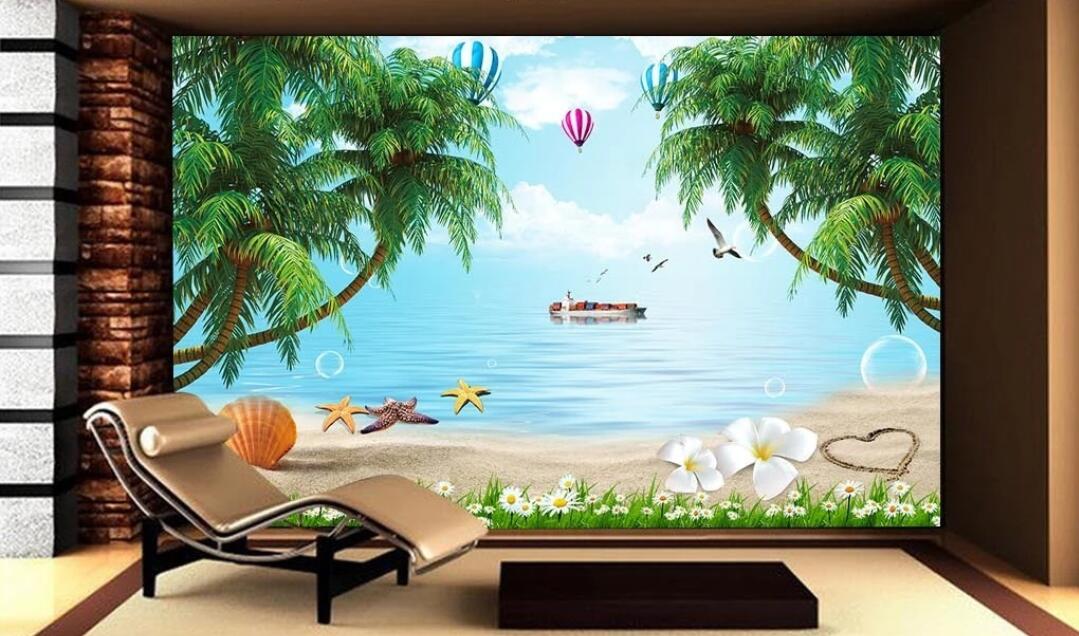 3D Dream Seascape 1855 Wall Murals