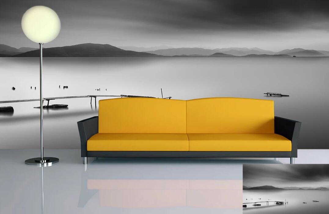 3D Gradation Gray Extension 1851 Wall Murals