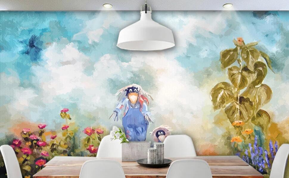 3D The Girl In The Dense Flowers 1859 Wall Murals