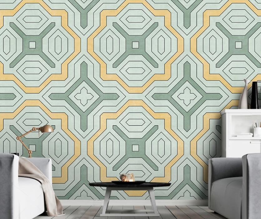 3D Color Direction Pattern 1991 Wall Murals