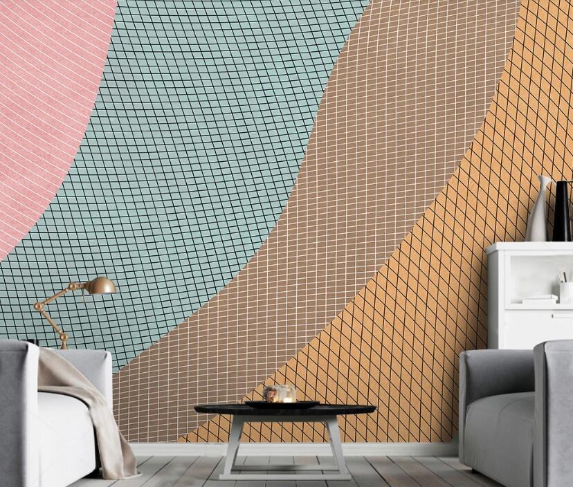 3D Simple Knitting In Five Colors 1984 Wall Murals