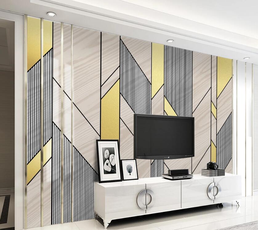 3D Three-color Geometric Distribution 1978 Wall Murals