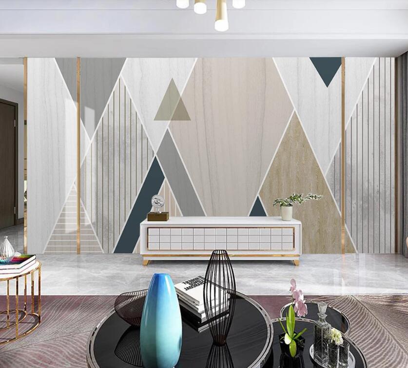 3D Light Pigment Elegant Triangle 1972 Wall Murals