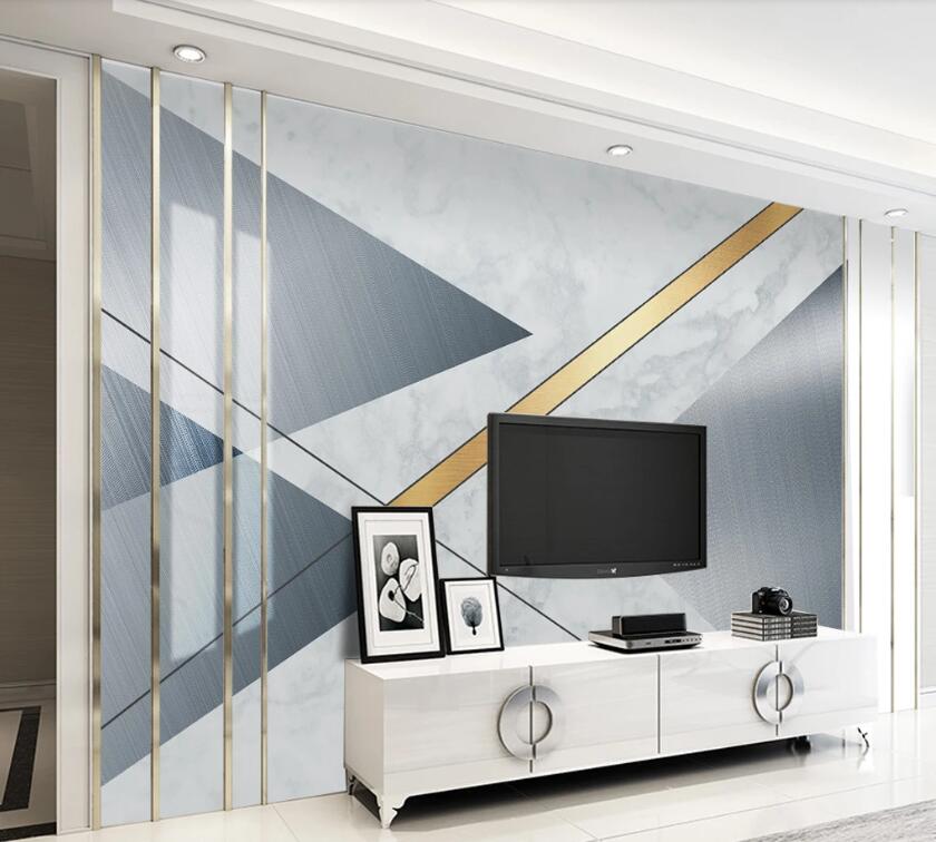 3D Gray Relative Triangle 1969 Wall Murals